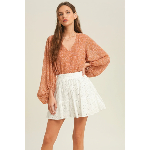 Leyden Women's Pull-On High-Rise Eyelet A-Lined Mini Skirts in White S, $59 NWT - Picture 1 of 6